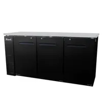 product of Migali C-BB72-HC 72" Three Section Back Bar Cooler with Solid Door, 19.6 cu. ft.