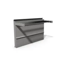 product of Montague Company TSHS-54 54" x 24" Stainless Steel Backguard Flue Riser with Single Tubular Shelf