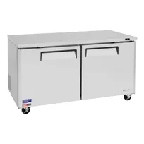 product of Turbo Air MUF-60-N 60" 2-Section Undercounter Freezer w/ 2 Doors, 17 cu. ft.