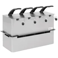 product of Nemco 10969 Quadruple Condiment Dispenser, 23" W x 14" D x 12" H, Stainless Steel, 4 Pumps, NSF