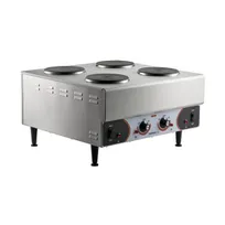 product of Nemco 6311-4-240 24" Electric Countertop Hotplate w/ (4) Solid Burners, Manual Controls, 5.7 kW, 240v