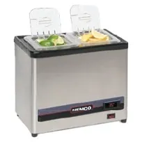 product of Nemco 9020-2 Cold Condiment Chiller, 2-Section Stainless Steel, Thermoelectric, 120V, NSF