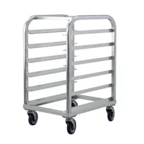 product of New Age 1162 6 Shelf End-Load Mobile Heavy Duty Aluminum Platter Rack with 5" Bottom Load Slides