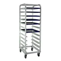 product of New Age 1164 12 Shelf End Load Mobile Heavy Duty Aluminum Platter Rack with 5" Bottom Load Slides