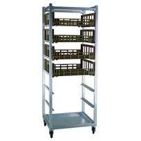product of New Age 1316 8 Box End Load Mobile Aluminum Produce Crisping Rack