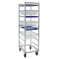 product of New Age 1486 Aluminum 9 Pan Poly Box / Sheet Pan Combination Rack for 18" x 26"
