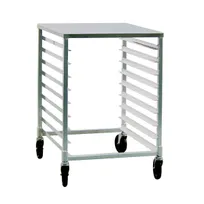product of New Age 150118 Pan Side Load Aluminum Steam Table Pan Rack w/ Stainless Steel Top