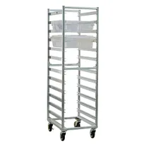 product of New Age 92052 Mobile End Load Aluminum 12 Pan Poly Box Rack for 18" x 26"