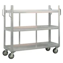 product of New Age 95667 Aluminum 3 Shelf Utility Carrier Cart w/ 1800 lbs. Capacity