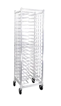 product of New Age 97722 20 Slot Aluminum Mobile Universal Pizza Pan Rack for 10"-18" Pans