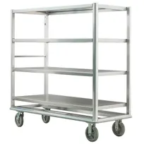product of New Age 98182 Queen Mary Banquet Cart w/ (4) Solid Stainless Shelves, 14-1/2" Spacing