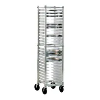 product of New Age NS599A 26 Slot Aluminum Mobile Universal Pizza Pan Rack for 10"-16" Pans