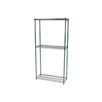 product of Nor-Lake SSG56-3 Epoxy Coated 3-Tier Green-Kote Shelving Kit for Walk-In Coolers/Freezers - 5' x 6'