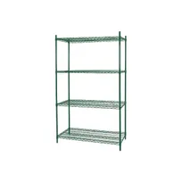 product of Nor-Lake SSG56-4 Epoxy Coated 4-Tier Green-Kote Shelving Kit for Walk-In Coolers/Freezers - 5' x 6'