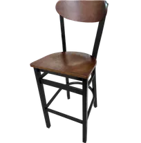 product of Oak Street BM-262 Bar Stool with Wood Back, Black