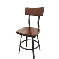 product of Oak Street CM-6058 Indoor Outlander Dining Chair with Solid Beech Seat and Back, Metal Frame