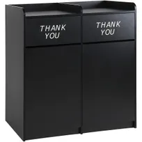 product of Oak Street M8530 Trash Receptacle, 44" x 25-1/8" x 44"H, 25 Gal, Plastic Laminate, Front Swing Door