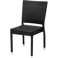 product of Oak Street OD-CM-RN Stacking Dining Chair, Indoor/Outdoor, Black Synthetic Wicker, 1.8mm Aluminum Frame