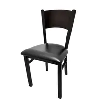 product of Oak Street SL2150-P Indoor Dining Chair with Wood Back, Black