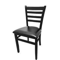 product of Oak Street WC101BLK Indoor Solid Wood Dining Chair with Ladder Back and Black Wood Finish