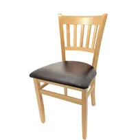 product of Oak Street WC102NT Indoor Solid Wood Dining Chair with Slat Back and Natural Wood Finish