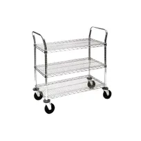 product of Olympic J1836WC-3-SR POS Chrome 3-Shelf Wire Utility Cart, 18"x36", 900 lb Capacity, NSF