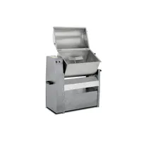product of Omcan USA 13153 Electric Meat Mixer, 110 lb (50 kg) Capacity, 1/2 HP, 370 W, 110V, Stainless Steel Tank, Tilting, Cast Iron Structure
