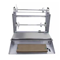 product of Omcan USA 14430 Double Roll Countertop Film Wrapping Machine, 6" x 15" Hot Plate, Stainless Steel & Aluminum, 110V