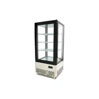 product of Omcan USA 39551 16" Self Service Countertop Refrigerated Display Case with Hinged Glass Door, 3 Shelves - 2.75 cu. ft. / 180 w