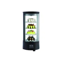 product of Omcan USA 39552 17" Self Service Countertop Refrigerated Display Case with Hinged Glass Door, 4 Shelves - 2.54 cu. ft. / 170 w
