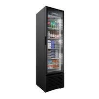 product of Omcan USA 41215 19" 1-Section Merchandiser Refrigerator w/ Glass Door, in Black, 7.7 cu. ft.