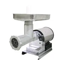 product of Omcan USA 41421 Countertop Electric Meat Grinder - 1.25 HP, 100 RPM, #22 Hub, 5mm Plate, Polished Aluminum, 920W, 110V