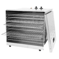 product of Omcan USA 43222 Single Zone Food Dehydrator, 10 Removable Racks, 16x14.3 Shelf, Stainless Steel, 1000W, 120V