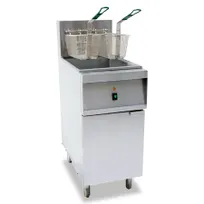 product of Omcan USA 44591 15" Floor Model Electric Full Pot Fryer w/ 40 lbs Capacity, 2 Baskets, 240v/60/3-ph