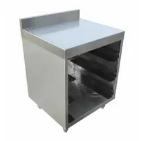 product of Omcan USA 44595 24" Underbar Glass Rack Storage Unit w/ Flatboard Top, Open Front Base