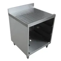 product of Omcan USA 44596 24" Underbar Glass Rack Storage Unit w/ Drainboard Top, Open Front Base