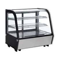 product of Omcan USA 44629 27" Full Service Countertop Refrigerated Display Case with Sliding Glass Door, 2 Shelves - 4.24 cu. ft. / 230 w