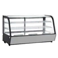 product of Omcan USA 44631 48" Full Service Countertop Refrigerated Display Case with Sliding Glass Door, 2 Shelves - 7.13 cu. ft. / 340 w