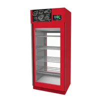 product of Omcan USA 46183 - Stagionello Evo 150 Meat Curing Cabinet, 150kg Capacity, Red, 220V, Glass Door