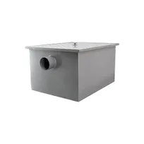 product of Omcan USA 46561 4" Inlet/Outlet Grease Trap, 100 Lbs. Capacity - 50 GPM