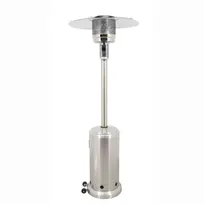 product of Omcan USA 47016 Patio Heater, 87H, Propane/Butane, 45,000 BTU, Stainless Steel, Powder Coat Finish