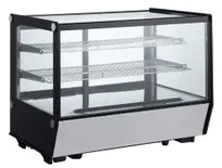 product of Omcan USA 47278 27" Full Service Countertop Refrigerated Display Case with Sliding Glass Door, 2 Shelves - 5.65 cu. ft. / 160 w