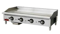 product of Omcan USA 47373 48" Countertop Thermostatic Gas Griddle, 1" Steel Plate, 112.000 BTU