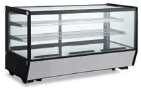 product of Omcan USA 47424 62" Countertop Refrigerated Display Case with Sliding Glass Door, 3 Shelves - 8.89 cu. ft. / 460 w