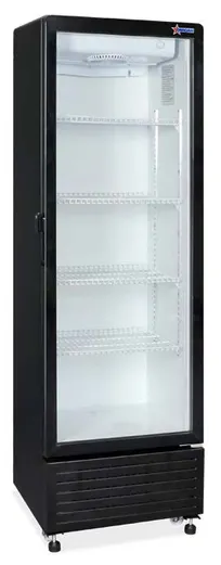product of Omcan USA 47460 1-Section Merchandiser Refrigerator w/ Glass Door, in Black, 10 cu. ft.
