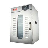 product of Omcan USA 47557 CE-CN-0016-E Commercial Food Dehydrator, 22.4"W x 18.5"D x 22.4"H, 16 Trays, Stainless Steel, 1000W, 120V