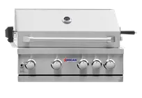 product of Omcan USA 47876 32" Countertop Outdoor LP Gas BBQ Grill, 5 Burners, 59.500 BTU