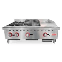 product of Omcan USA 48086 (Ce-Cn-12H12C12G) Hotplate/Griddle/Char-Broiler Combination