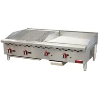 product of Omcan USA 48297 (Ce-Cn-24C24G) Griddle/Char-Broiler Combination, Countertop
