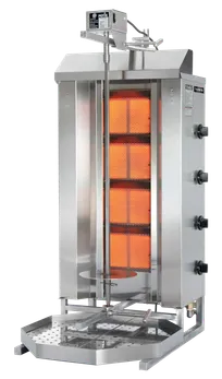 product of Omcan USA 49161 44" Gas Gyro Machine, 154.3 lbs, (4) Individual Controlled Infrared Burners